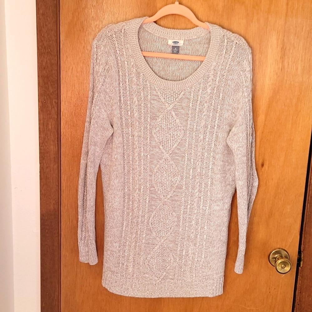 Old Navy 1X Plus Light Gray Sweater